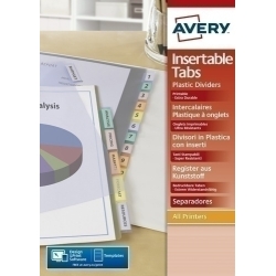 Separadors Avery Pp A4+ 12 Pestanyes Personalitzables C/Doble Butxaca