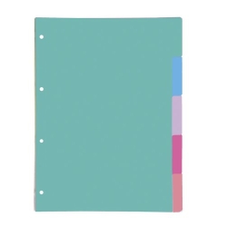 Separadors Oxford Cartolina Strongline A4 5 Pestanyes 4 Trepants (Colors Pastel)