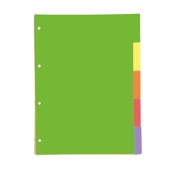 Separadors Oxford Cartolina Strongline A4 5 Pestanyes 4 Trepants (Colors Vius)