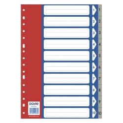 Indice Dohe Pp Numerico Fº Pestanyes 1-10 16 Trepants Gris Amb Ind.B/N
