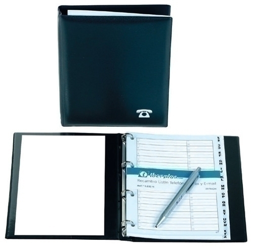 Listin Telefonico 4 Anelles Iberplas 4t 16Mm AZ 12 Pestanyes I Recanvi Níger Vertical Marron