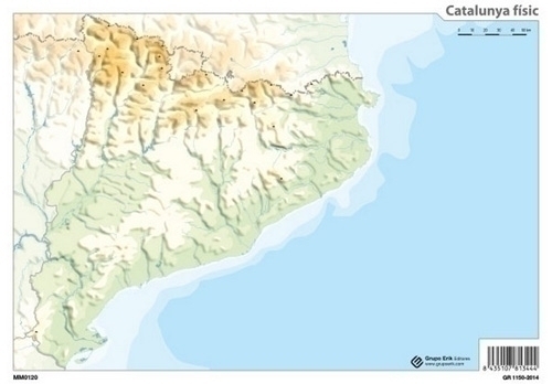 Mapa Mut Erik Color Fisico Catalunya