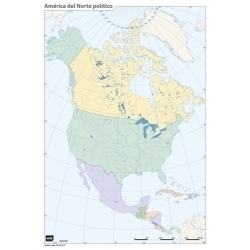 Mapa Mut Erik Color Politic America Del Nord