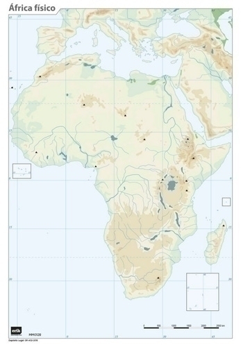 Mapa Mut Erik Color Fisico Africa