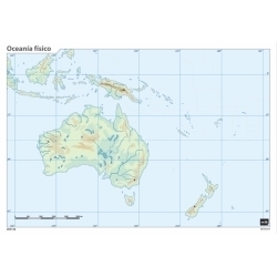 Mapa Mut Erik Color Fisico Oceania