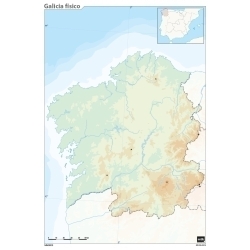 Mapa Mut Erik Color Fisico Galicia