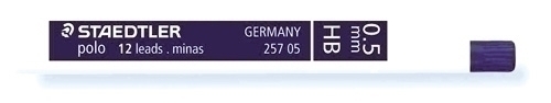 Mines Staedtler 257 Pol 0,5 - Hb (Tub de 12)