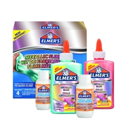 Joc Elmer´S Slime Starter Pack Kit Complet Colors Metalics 2X Cola Metallic 147Ml 2X Liquido Magico