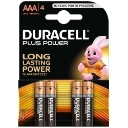 Piles Duracell Aaa Plus (Mn2400-Lr03) Blister De 4