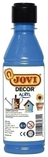 Pintura Latex Jovi Decor 250 Ml (Botella) Blau Cyan