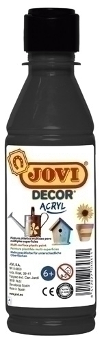 Pintura Latex Jovi Decor 250 Ml (Botella) Negro