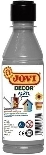 Pintura Latex Jovi Decor 250 Ml (Botella) Plata