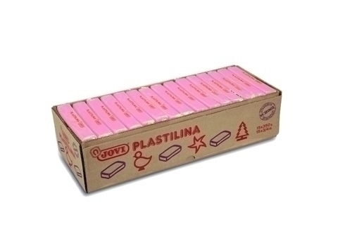 Plastilina Jovi 72 Pastilla 350 Gr. Rosa Caixa De 15