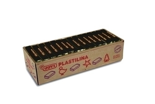 Plastilina Jovi 72 Pastilla 350 Gr. Negre Caixa De 15