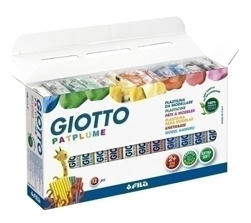 Plastilina Giotto Patplume 150 Gr Assortiment Caixa De 12