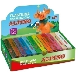 Plastilina Alpino Standard 150.Gr Caixa 12 Assortides