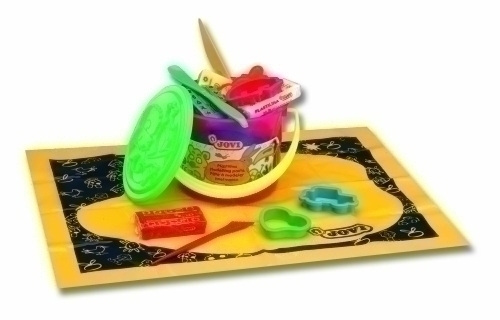 Plastilina Jovi Joc Cub Assortiment (6 Pastilles + 3 Modeladors + 3 Motlles + Estovalles)