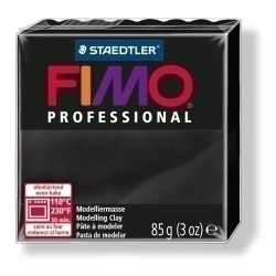 Pasta Modelar Fimo Professional Negre 85 Gr.