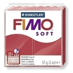 Pasta Modelar Fimo Soft Vermell Cirera 57 Gr.