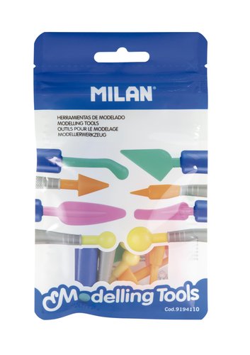 Moldeadores Milan Bolsa De 10 (2 Mangos + 8 Puntas)