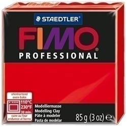 Pasta Modelar Fimo Professional Vermell Solit 85 Gr.
