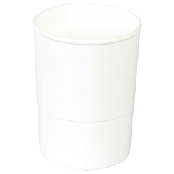 Porta Llapis Plastic Rodó Blanc