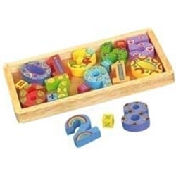 Bloc Construcció Fusta Smart Numeros Decorat Caixa De 16