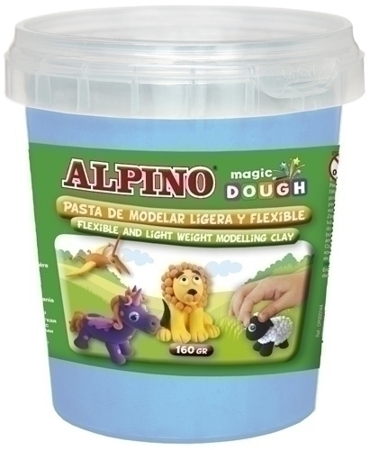 Pasta Modelar Alpino Magic Dough 160 Gr. Cyan