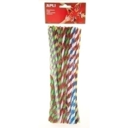 Neteja Pipes Vareta Apli Colors Twist Assortits 30 Cm. Borsa De 50