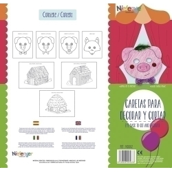 Careta Cartolina 300 Gr. Per Retallar I Decorar Els 3 Porquets Pack De 7