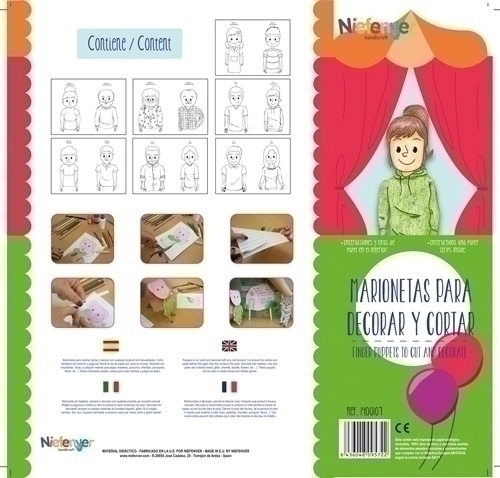 Titella Dit Cartolina 300 Gr. Per Retallar I Decorar La Família Pack De 14