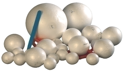 Boles Poliespan Niefenver 10 Cm + Ganxos. Bossa de 10