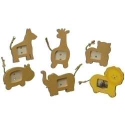 Marcs de Fotos Niefenver Fusta Amb Formes D'Animals Bossa 6 Ut