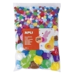 Pom Pom Apli Colors Assortits Borsa De 500