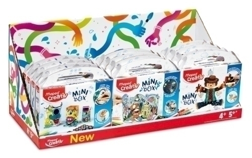 Maped Mini Box Assortiment Expositor De 12 2X907015- Adhesius Mosaic 3X907031- Aquari Per Pintar 2X9