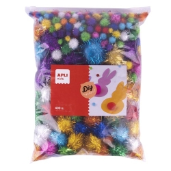 Pom Pom Apli Colors Brillants Assortits Bossa De 400