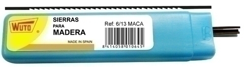 Pèls de Serra Fusta 13 Mm Nº 6 (1 Gruix = 144 ut.)