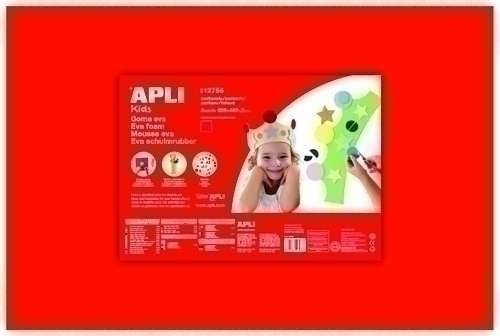 Goma Eva Apli Fulla 40X60 Cm Vermell Paquet De 5