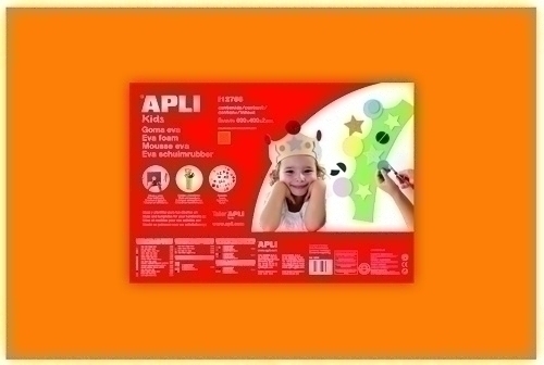 Goma Eva Apli Fulla 40X60 Cm Taronja Paquet De 5
