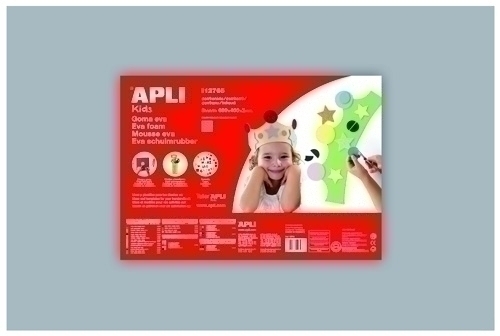 Goma Eva Apli Fulla 40X60 Cm Gris Paquet De 5