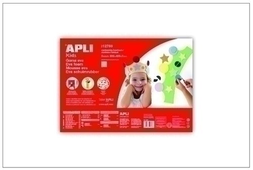 Goma Eva Apli Fulla 40X60 Cm Blanc Paquet De 5