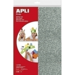 Goma Eva Apli Fulla 20X30 Cm Purpurina 4 Fulles (Or, Plata, Verd I Vermell)