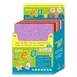 Goma Eva Fitxer Estampada Fulla 45X60 Cm Expositor De 140 50 Ut. Sèrie Sol Assortiment 50 Ut. Sèrie