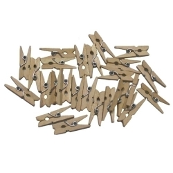 Pinces Smart Fusta Natural Pack De 30