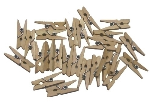 Pinzas Smart Madera Natural Pack De 30