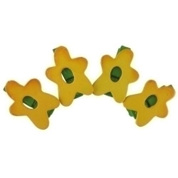 Pinces Smart Fusta Flors Grogues Pack De 4