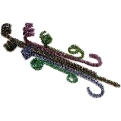 Varitas Flexibles Fixo Kids Con Purpurina 30 Cm.X6 Mm. Verde Pack De 50