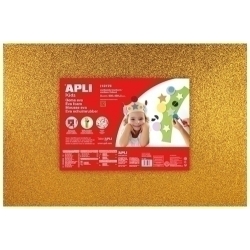 Goma Eva Apli Fulla 40X60 Cm Purpurina Or Paquet De 3