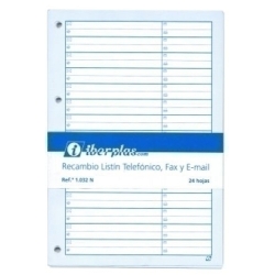 Recanvi Per Listin Telefonico Iberplas Bloc 24H 4 Trepants