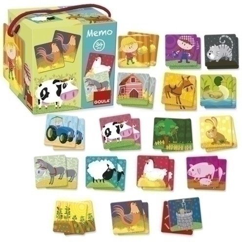 Joc Educatiu Goula Memo Loto Granja Animals +3 Anys
